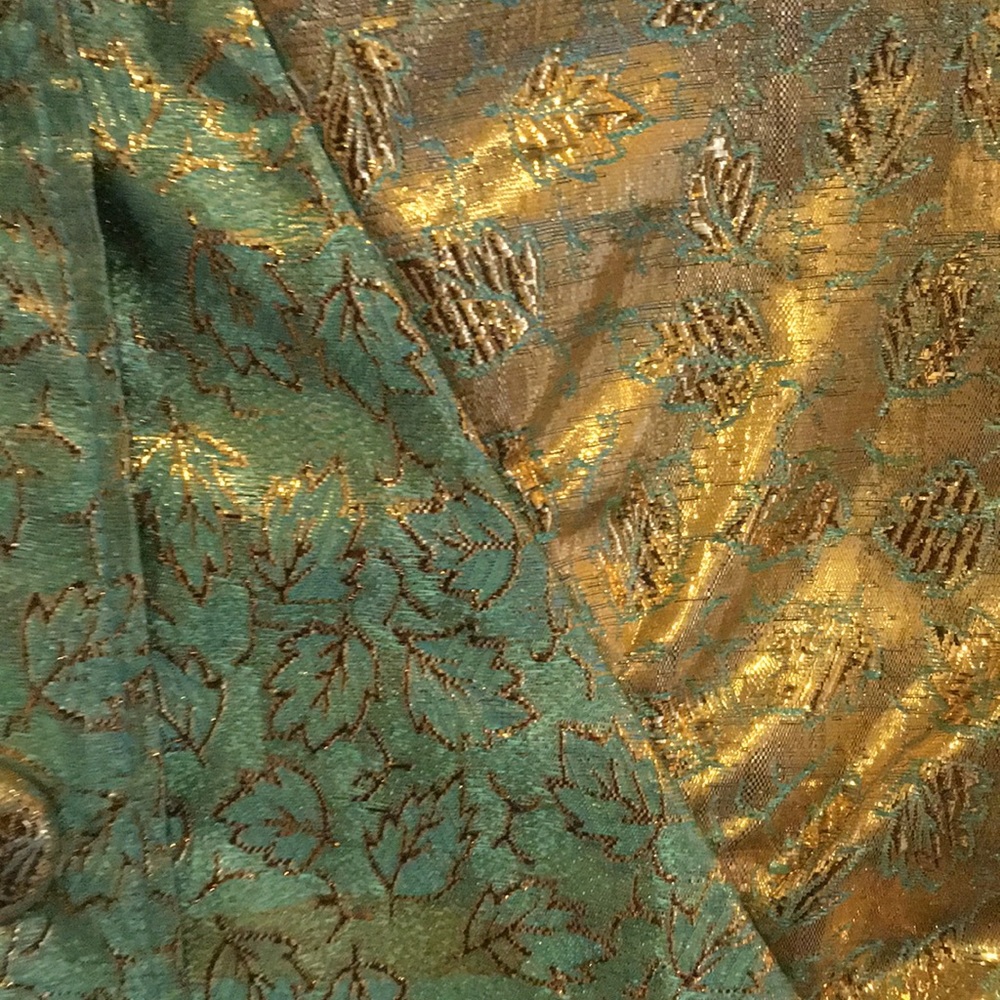 Gold and Turquoise Evening Top - Picture 4 of 4